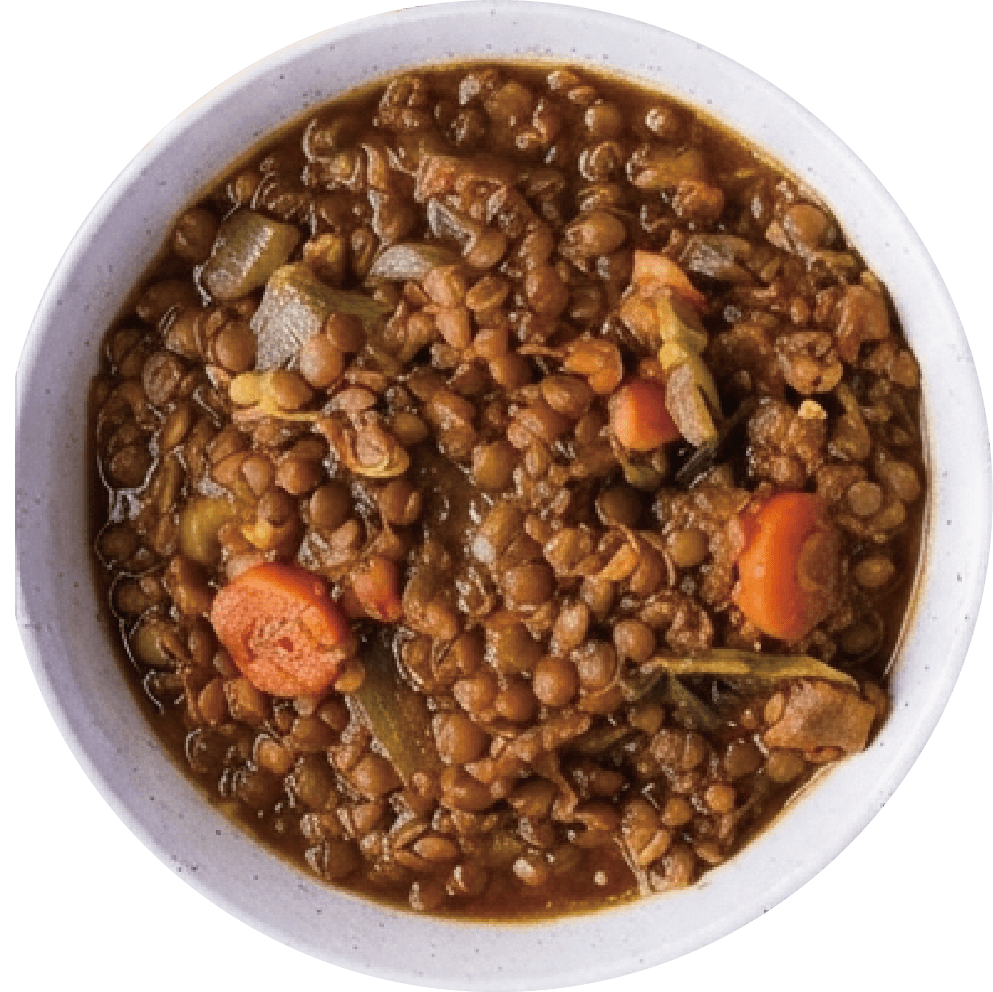 Lentil stew with carrots